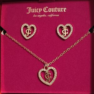 💖 Juicy Couture Heart Jewelry Set – Necklace & Earrings | New in Box!